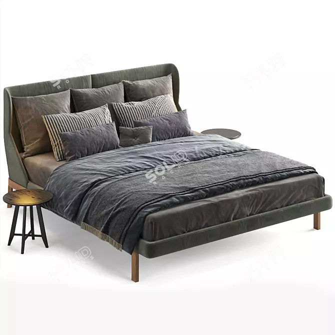 Luxurious Molteni & C Fulham Bed 3D model image 3