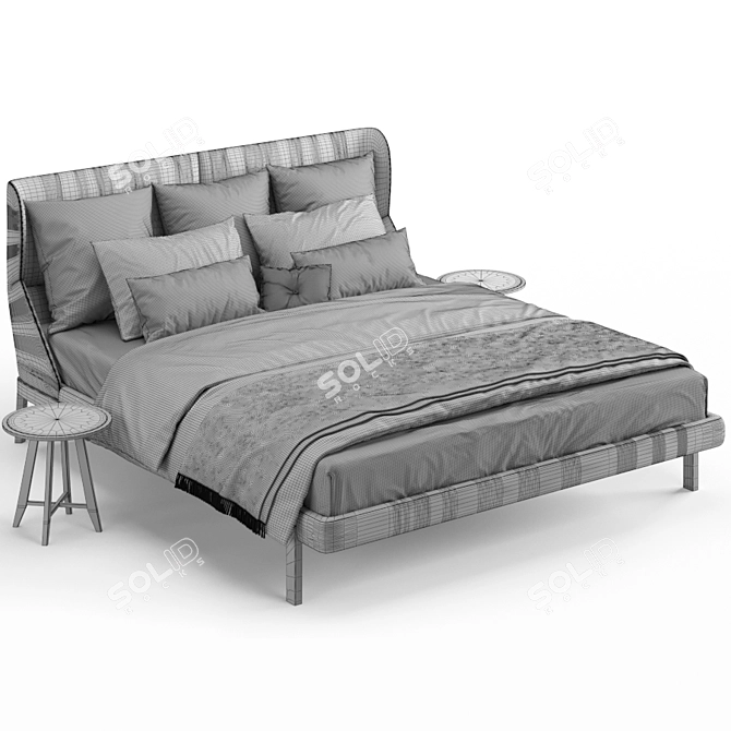 Luxurious Molteni & C Fulham Bed 3D model image 4