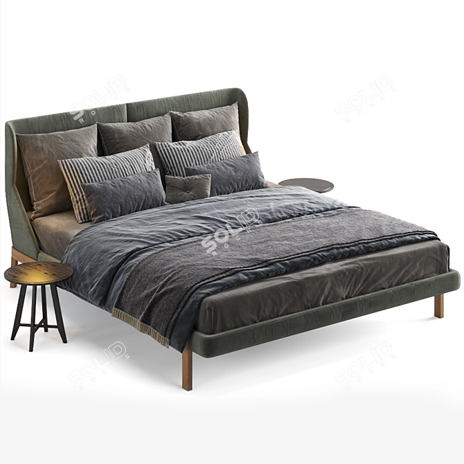 Luxurious Molteni & C Fulham Bed 3D model image 6