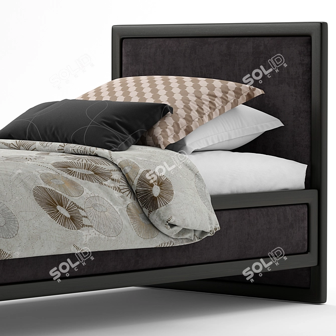 Cozy and Stylish Single Bed 3D model image 3