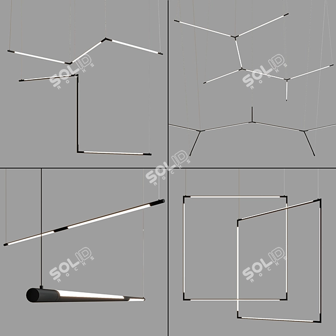 Tubs Modular: Versatile Linear Lighting 3D model image 1