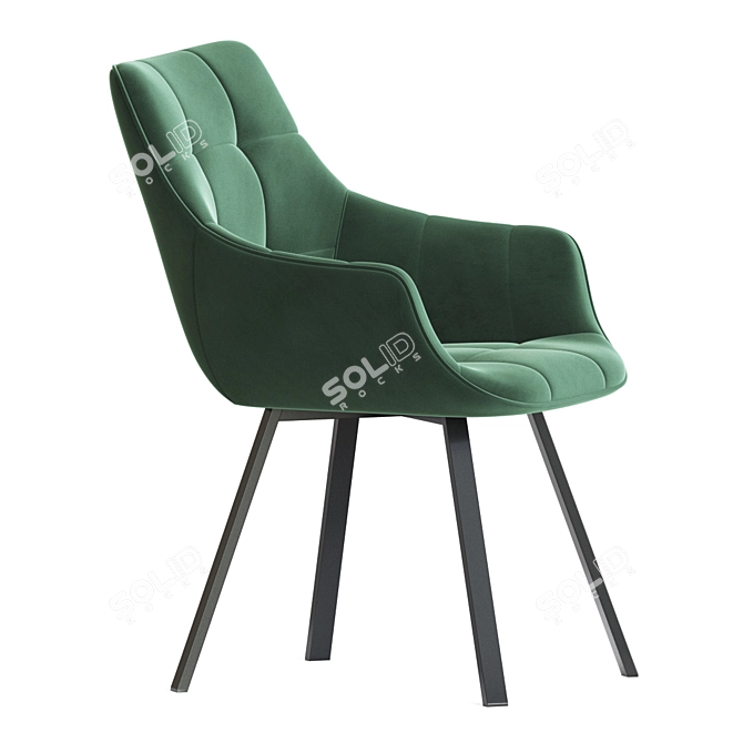 Modern Swivel Dining Chair 3D model image 3