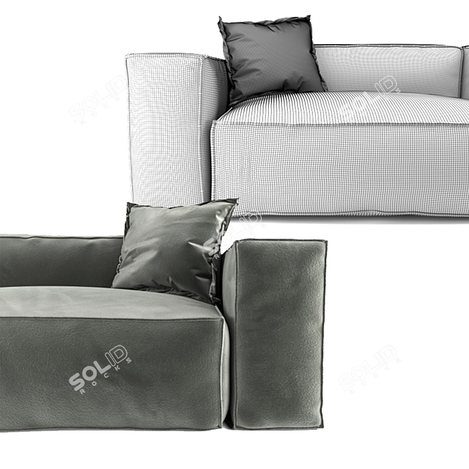 Modern Fox Sofa: Comfort & Style 3D model image 5