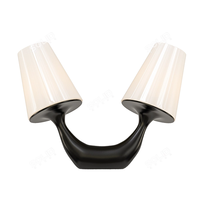 Elegant Dual Light Fixture 3D model image 1