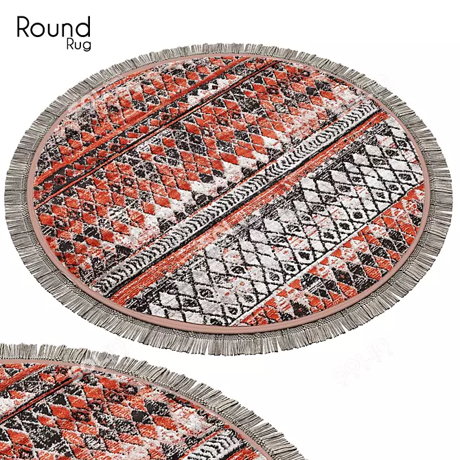 Stylish Round Rug for Any Room 3D model image 1