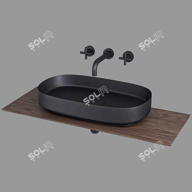 Minimalist Serene Countertop 3D model image 2