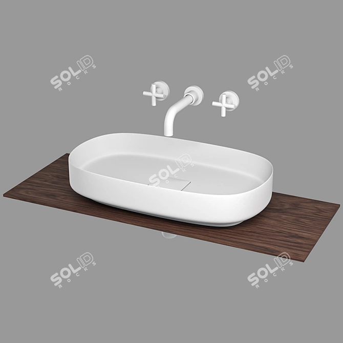 Minimalist Serene Countertop 3D model image 3