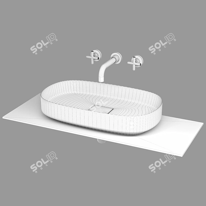 Minimalist Serene Countertop 3D model image 4