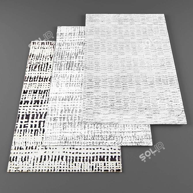 Contemporary Rug Collection: High Resolution, 5 Pieces 3D model image 1