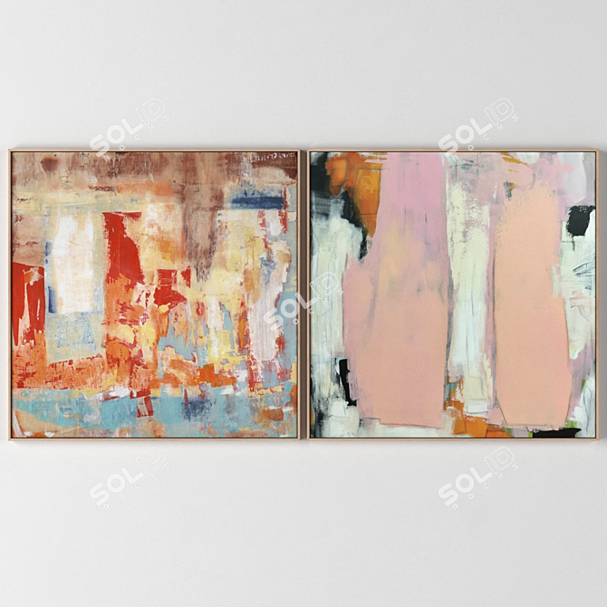  Abstract Frames Set 700x700mm 3D model image 1