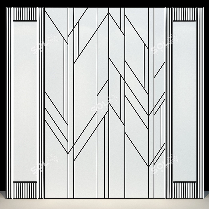 Modern Wooden Cabinet - 0301 3D model image 3