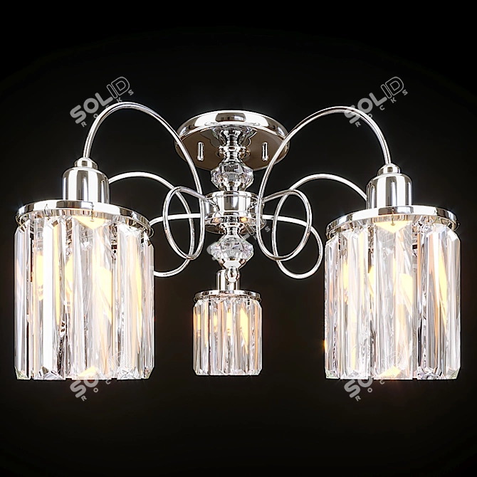 Cindy Chrome Crystal Chandelier 3D model image 3