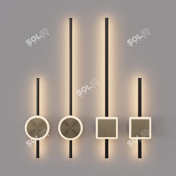 Sleek Ladzag Lamp Collection 3D model image 1