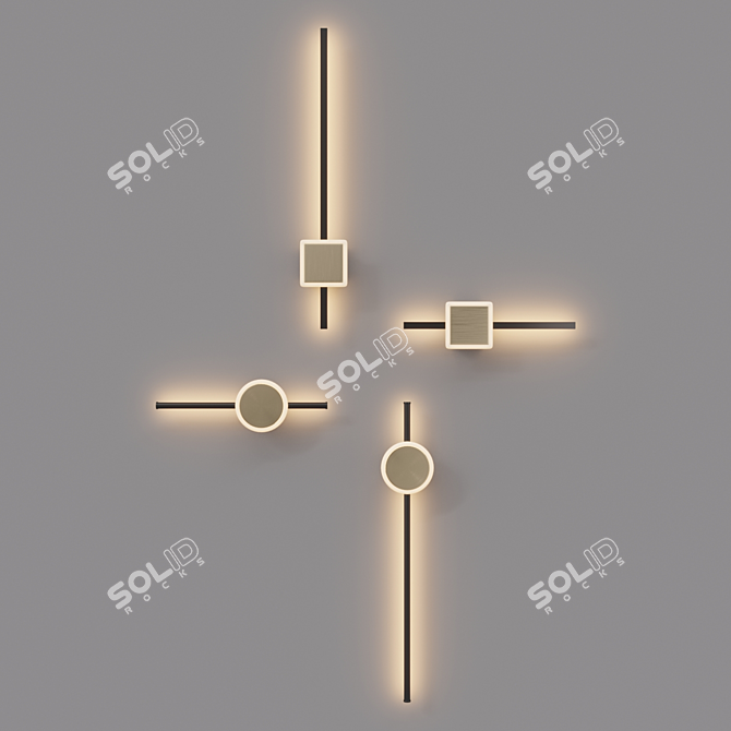 Sleek Ladzag Lamp Collection 3D model image 2