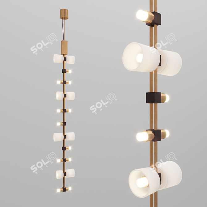 Elegant Sempre Mia LED Pendant 3D model image 1