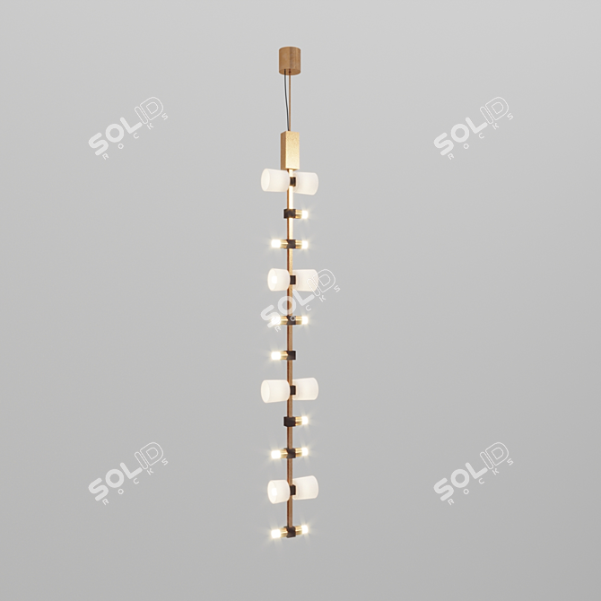 Elegant Sempre Mia LED Pendant 3D model image 2