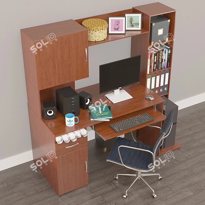 Modern Office Essentials 3D model image 2