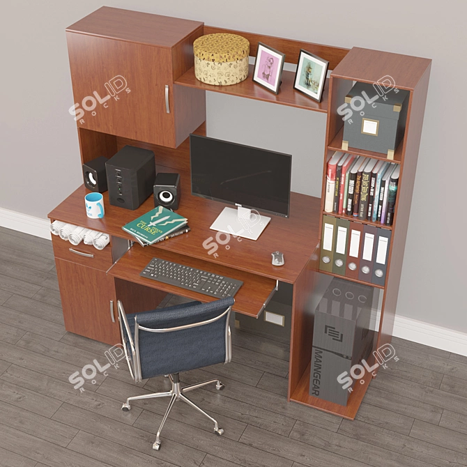 Modern Office Essentials 3D model image 4