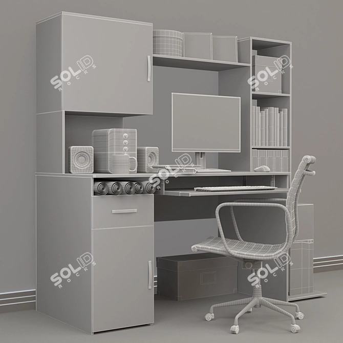 Modern Office Essentials 3D model image 10