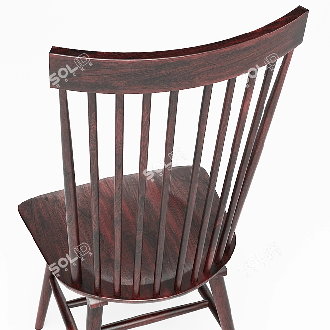 Kamron High Back Windsor Chair: Elegant & Timeless 3D model image 3
