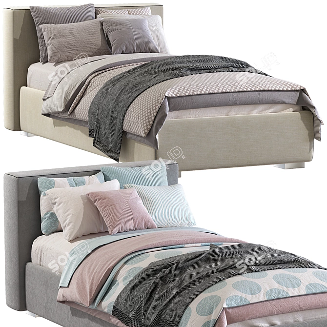 Teen Bed Aster - Stylish and Spacious 3D model image 2