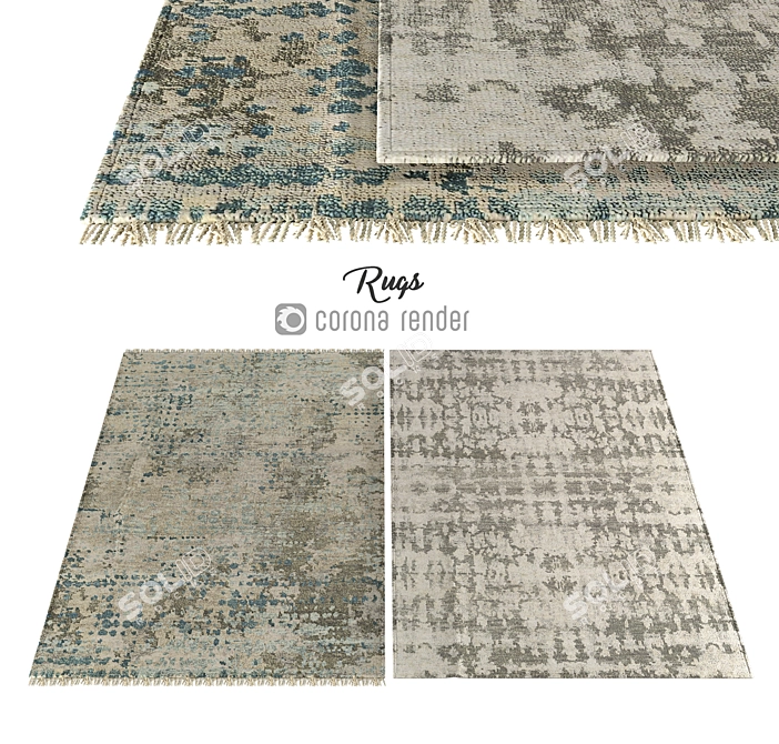 Luxurious Velvet Carpets 3D model image 1