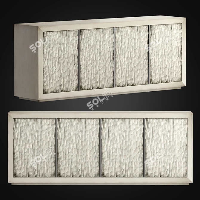 Modern Melange Claydon Credenza 3D model image 1