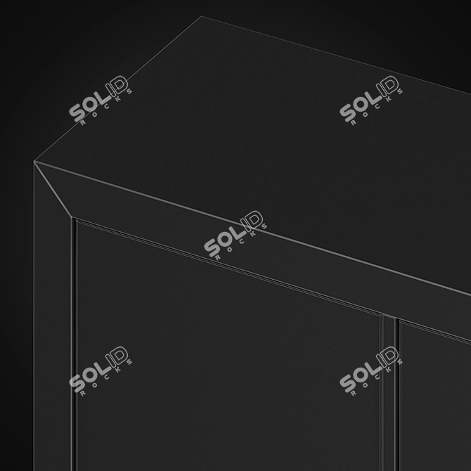 Modern Melange Claydon Credenza 3D model image 3