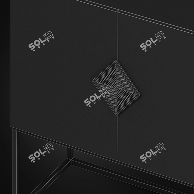 Elegant Miramar Carmel Buffet 3D model image 3