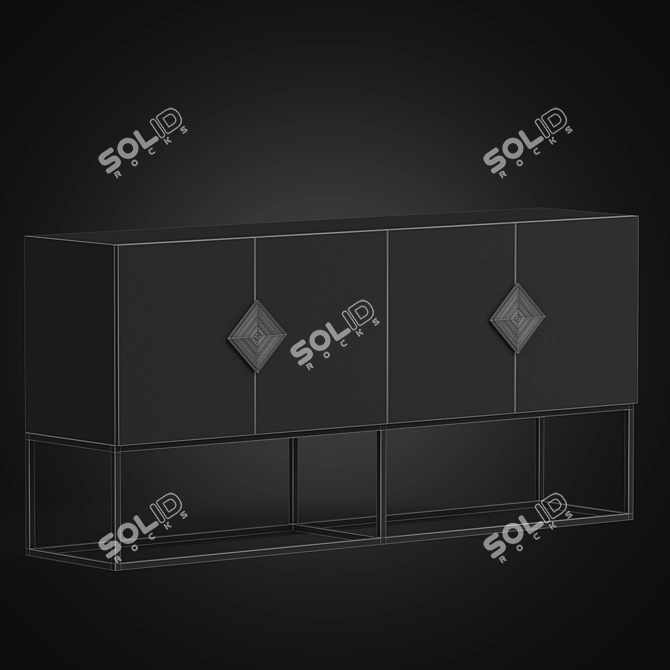 Elegant Miramar Carmel Buffet 3D model image 4