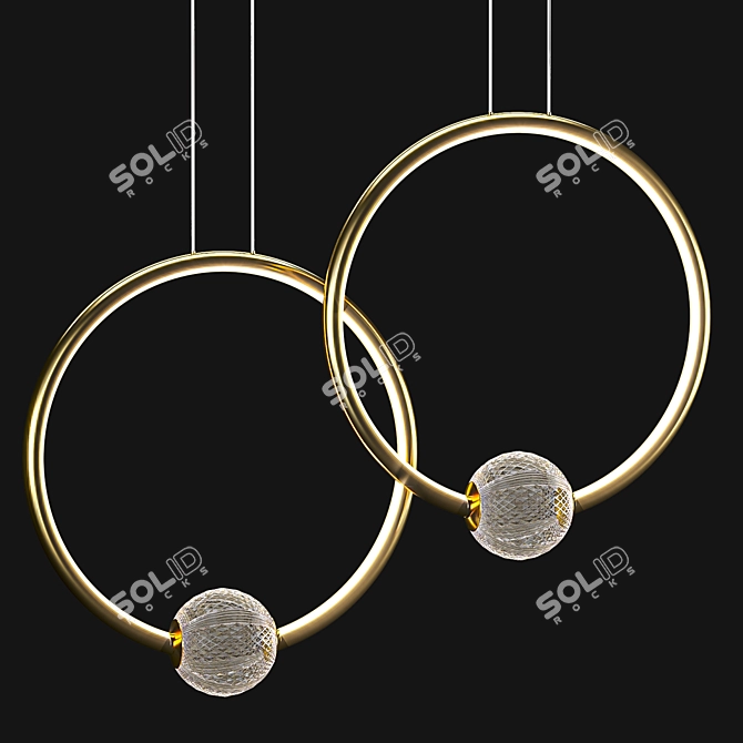 Iridescent Pendant Lamp: Storms Ring 3D model image 1