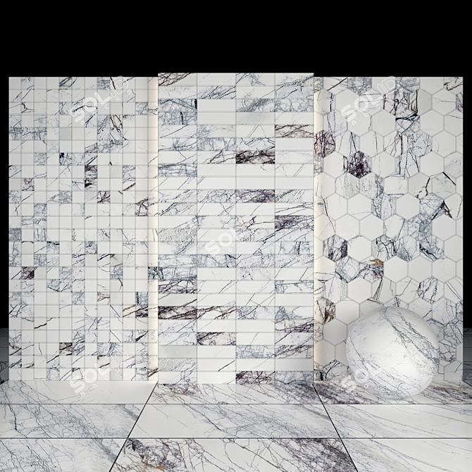 Lilac Marble Slabs & Tiles 3D model image 3