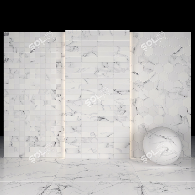 Carrara Marble Texture Collection 3D model image 3