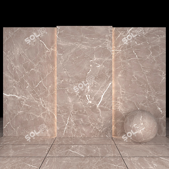 Gray Marble Texture Pack 3D model image 1