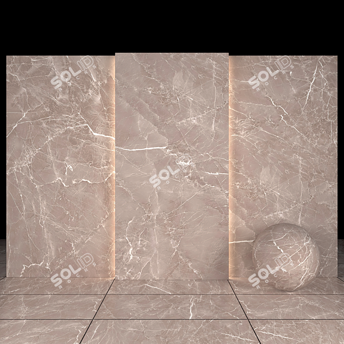 Gray Marble Texture Pack 3D model image 2