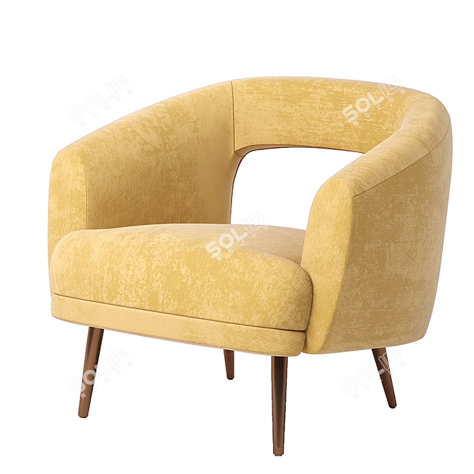 Elegant Millie Chair 3D model image 1