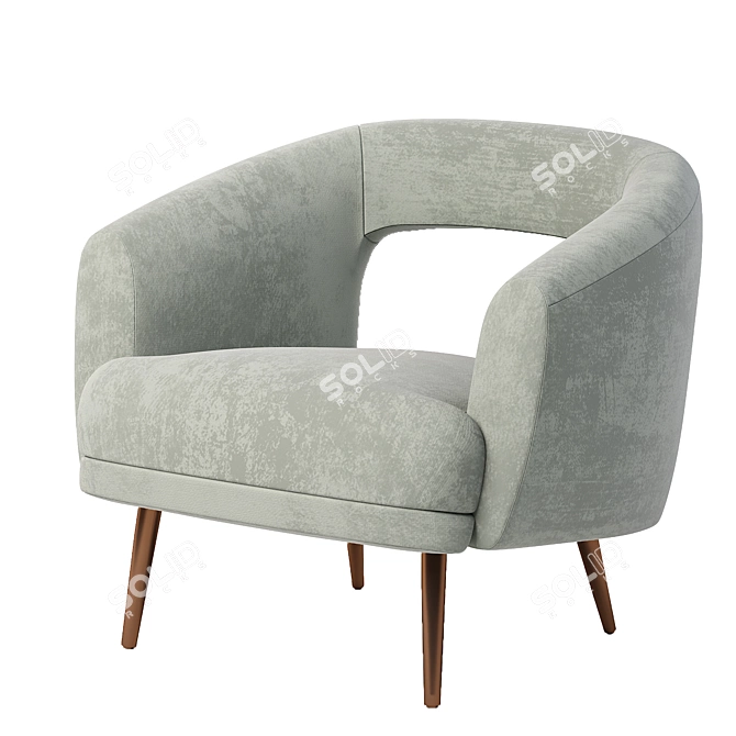 Elegant Millie Chair 3D model image 3