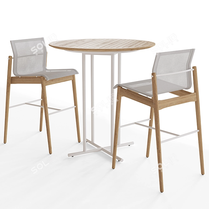 Sway Bar and Whirl: Sleek Outdoor Furniture 3D model image 2