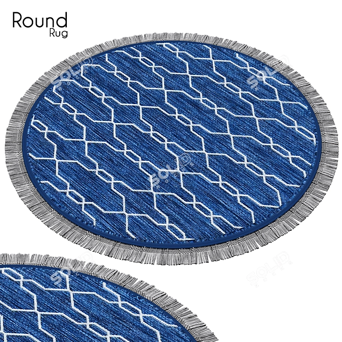 24-Inch Round Rug: Polys 514,682 / Vets 523,494 3D model image 1