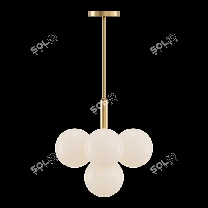 Unique Title: Elegant Polaris Sphere Chandelier 3D model image 2