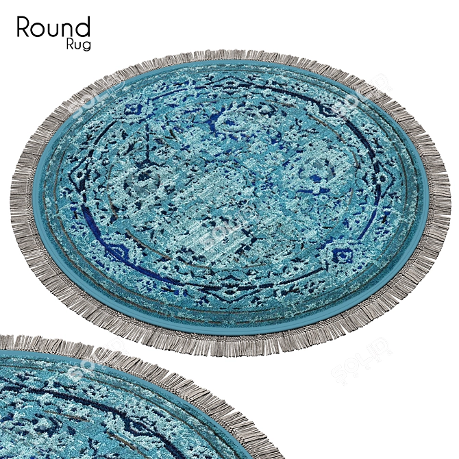 Stylish Round Rug 30 3D model image 1