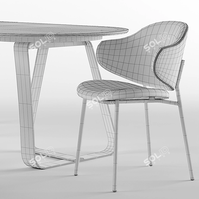 Calligaris Holly Dining Chair & Sunshine Table 3D model image 5