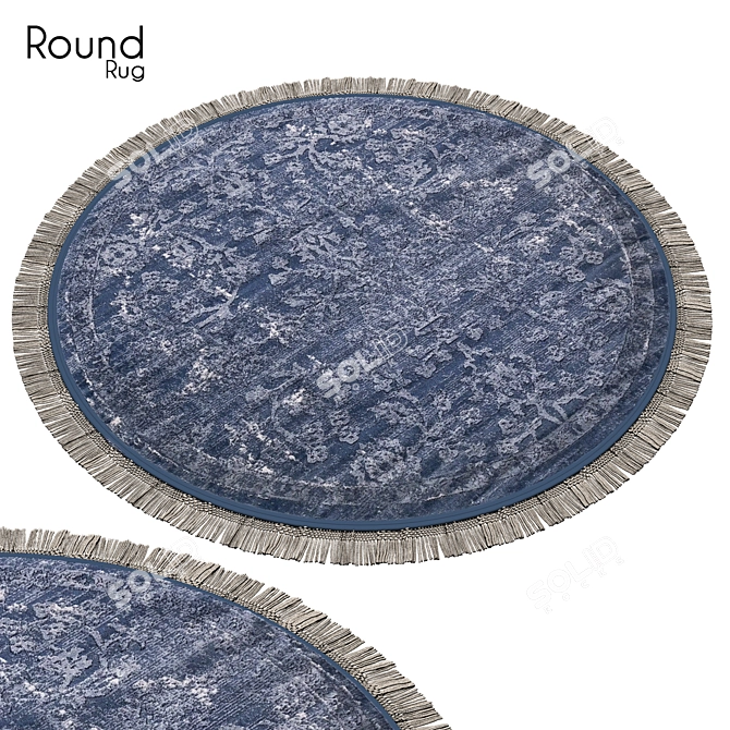 Plush Round Rug 34 3D model image 1