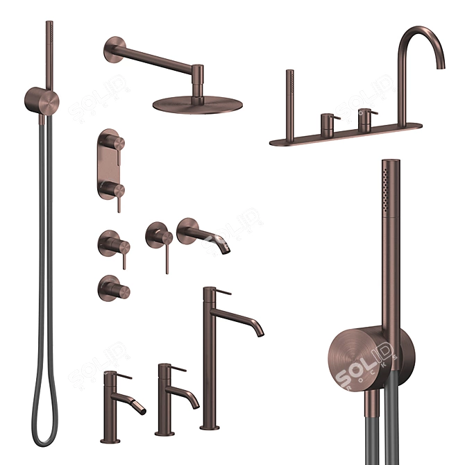 Title: Innovo Collection Plumbing Set 3D model image 5