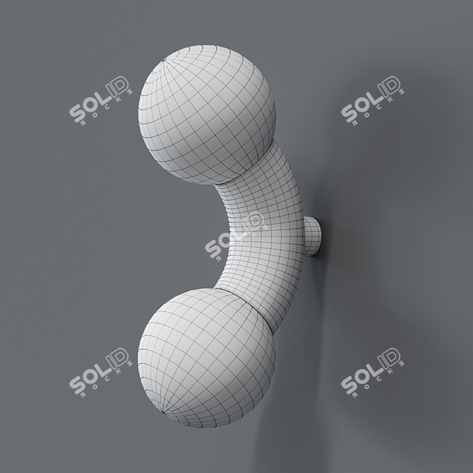 Elegant Vine-shaped Wall Sconce 3D model image 4