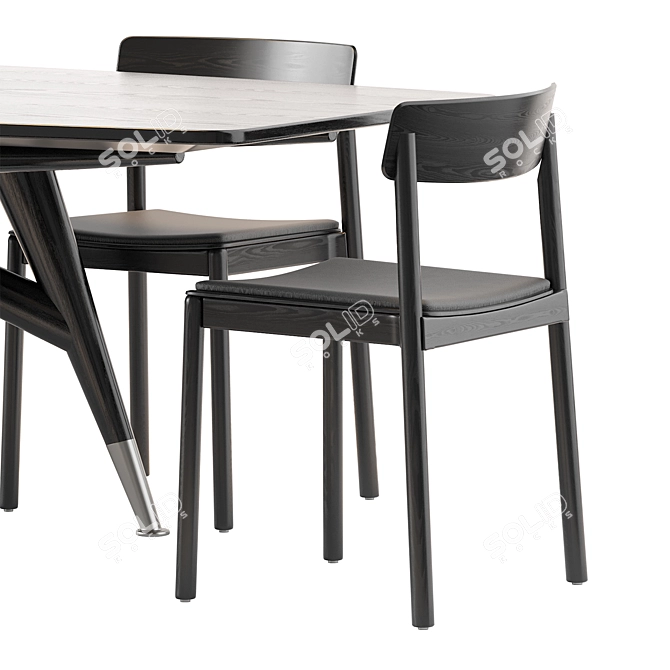 Elegant D.859.1 Table & Chair 3D model image 4