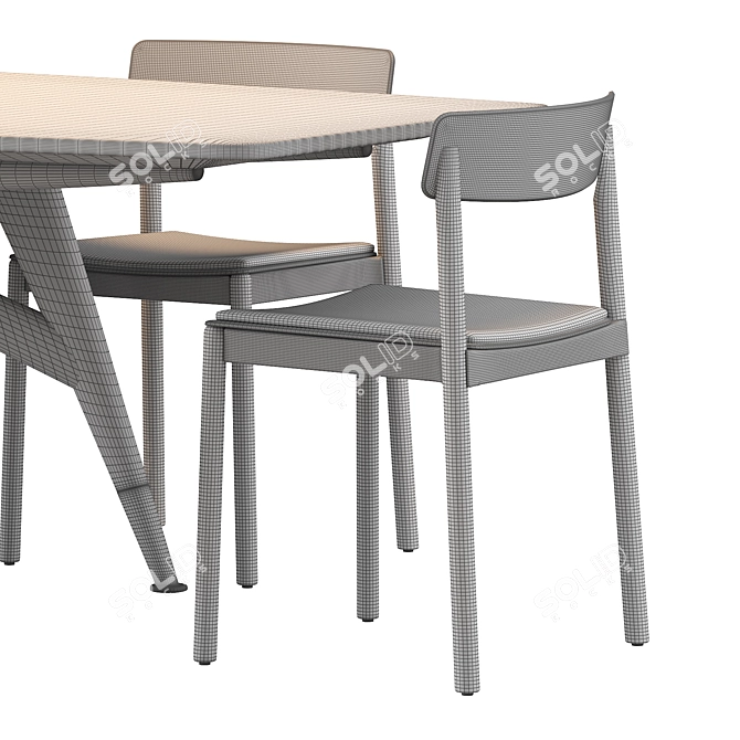 Elegant D.859.1 Table & Chair 3D model image 5