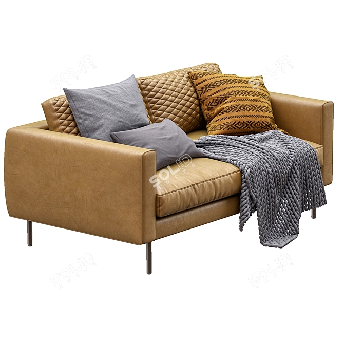 Luxury Moooi Boutique Leather Sofa 3D model image 2