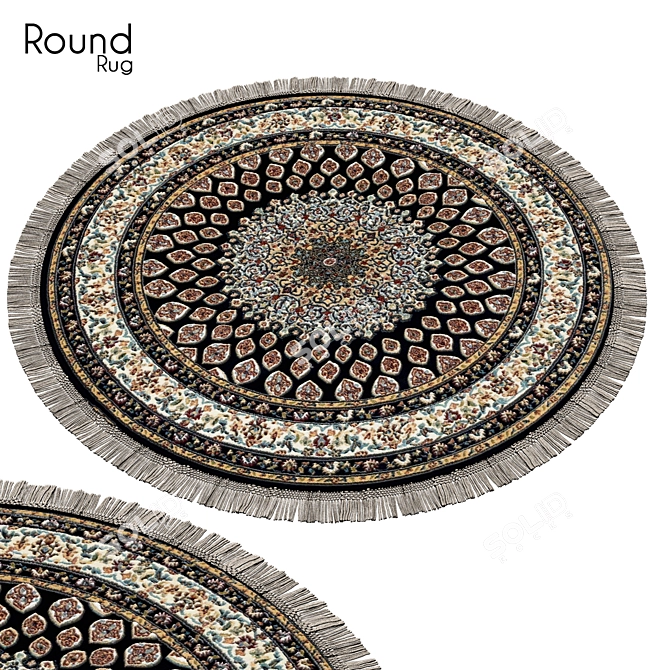 Elegant Round Rug 38 3D model image 1