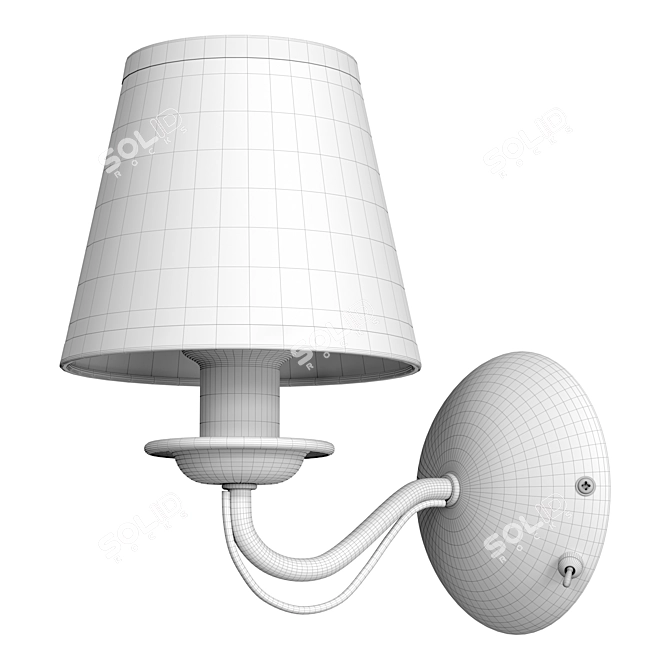 Classic Metal Wall Lamp with Switch 3D model image 6